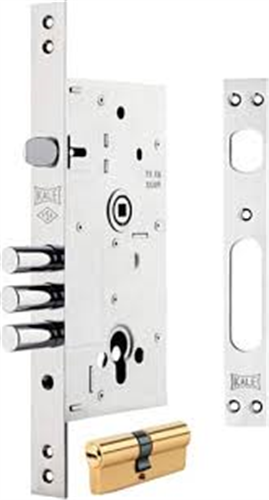 KALE MONOBLOK ÇELİK KAPI KİLİDİ-KROM ( BN NİKEL SİLİNDİRLİ 68 MM